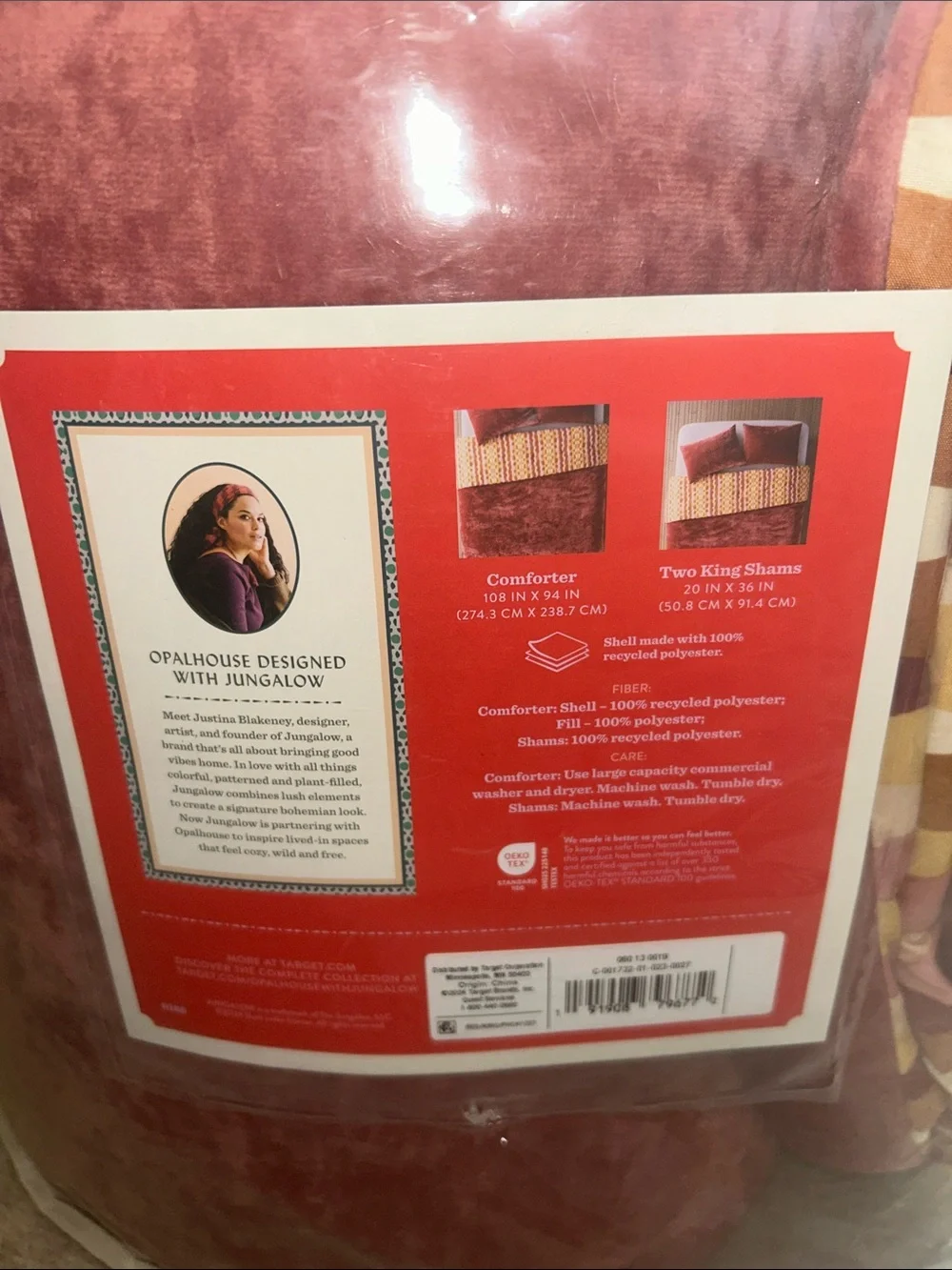 Opalhouse Jungalow King Plush Velvet Comforter Set in Berry .